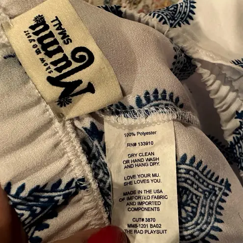 Show Me Your Mumu  The Rad Playsuit Blue White Versatile Pants Size S