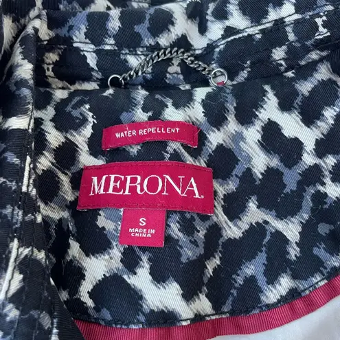 Merona  water repellent cheetah trench coat