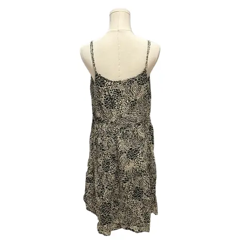 VERO MODA Dress Women's XL Black Animal Print Mini Short Sleeveless Lightweight