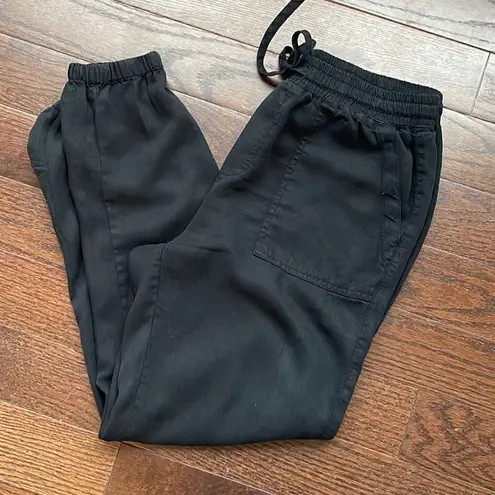 Thread and Supply  Womens Vintage Tencel Lyocell Casual Joggers Size Small Black