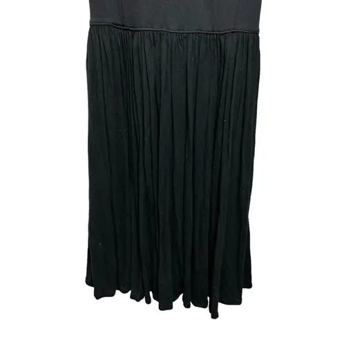 Tildon Women Sz S Black Casual Dress Spaghetti Straps V Neck Flowy Criss Cross