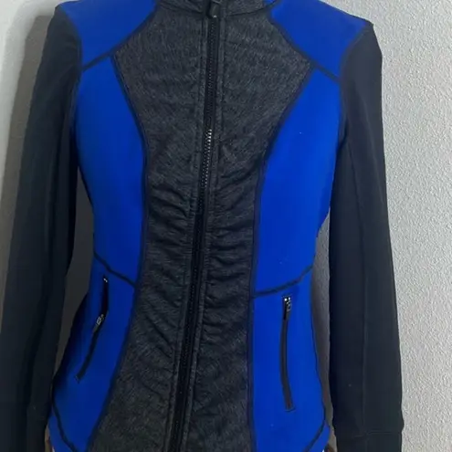 Zella  jacket blue and black athletic mesh panel