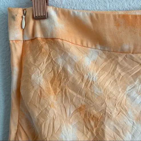 Free People  Martine Flirt Tie Dye Skirt Peach Side Zip Light 6