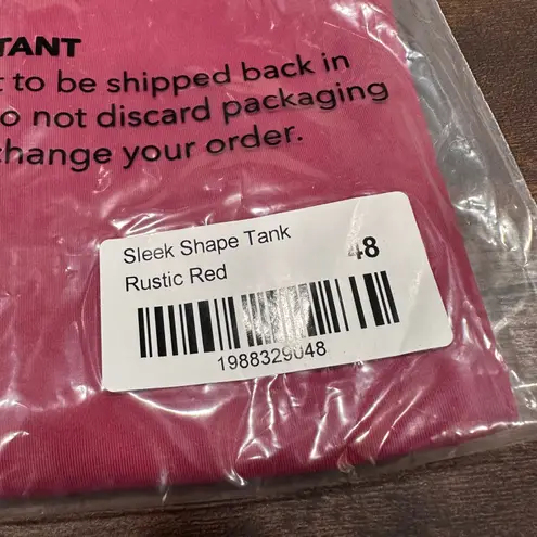 NWT Ruby Ribbon Sleek Shape Tank Rustic Red Smoothing Shaping Top Size 48