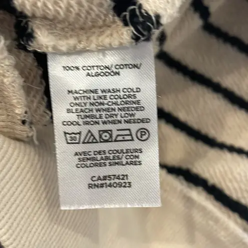 Loft  Striped Quarter-zip Sweatshirt - Size XS