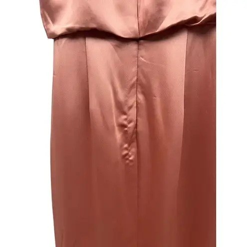 Dessy Collection Sleeveless Blouson Bodice Trumpet Gown in Desert Rose size 4 Pink