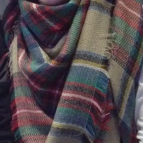 Cozy Plaid Blanket Scarf