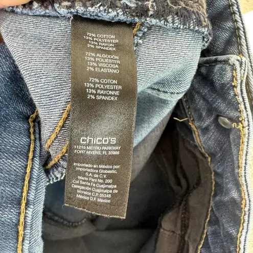 Chico's  So Lifting Medium Wash Mid Rise Straight Leg Jeans Size 10 (1.5)