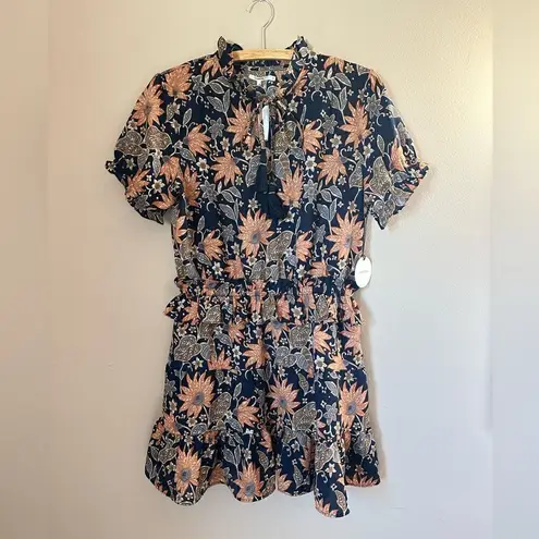 Tularosa NWT  bohemian floral ruffle waist Colleen mini dress