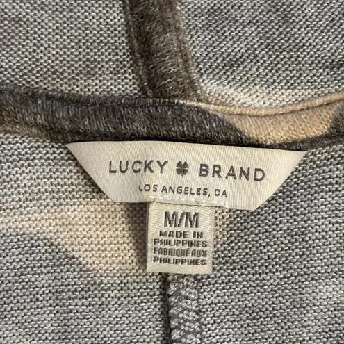 Lucky Brand 🔥  Hooded Camo Cardigan – Size M