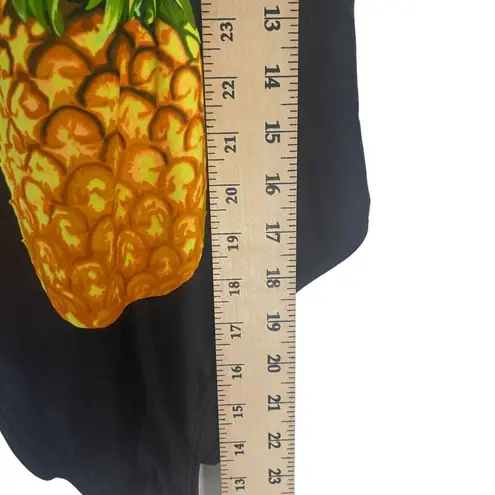 California Sunshine California Sunshine Women's Size Medium Pineapple Print Black Swimsuit