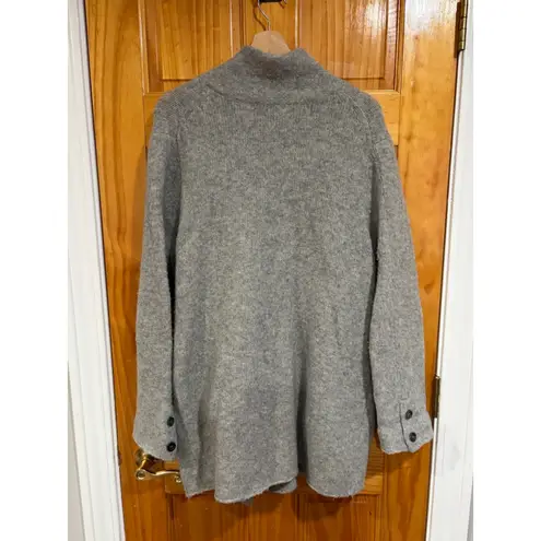 Soyer Gray Merino Wool Blend Double Breasted Cardigan Coat Sweater Size M Size M - Image 7