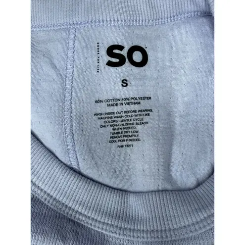 Juniors' SO Sweater Size Small Pocket Crew Tee Knit Long Sleeve Lightweight NWT Purple