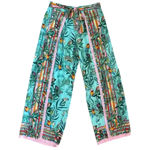 Johnny Was Taina Split Leg Nature Printed Pants Size Medium
