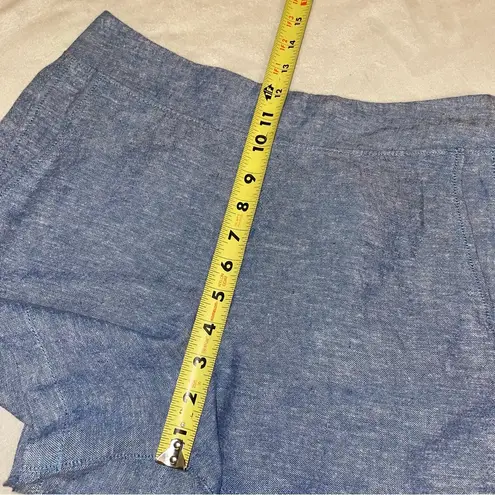 Gap  Women’s High Rise Linen Blend Chambray Shorts Sz Medium Contemporary Casual