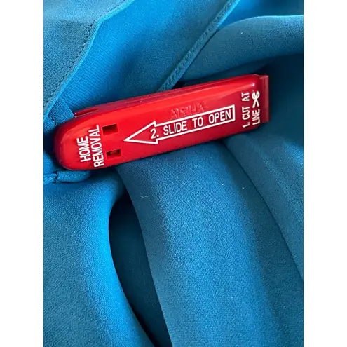 Sachin + Babi Womens Size 6 Teal Gabby V Neck Long Sleeve Beaded Maxi Gown NWT