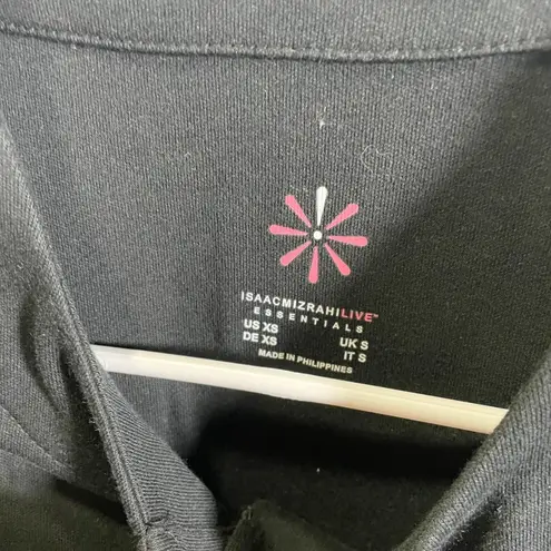 Isaac Mizrahi Live Essentials Womens XS Black Button Cardigan