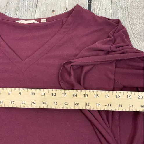 Soft Surroundings Shirt Top Women Layered Merlot Madeline Tunic Spring Small
