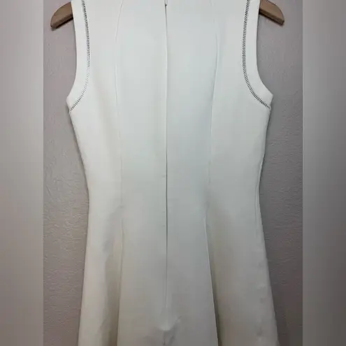 Victoria Beckham Dense Rib Ajoure Flare Mini Dress White size US 10 $2,150