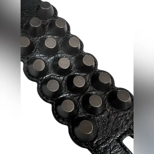 Balenciaga NEW Authentic Black Agneau Triple
Stud Leather Bracelet