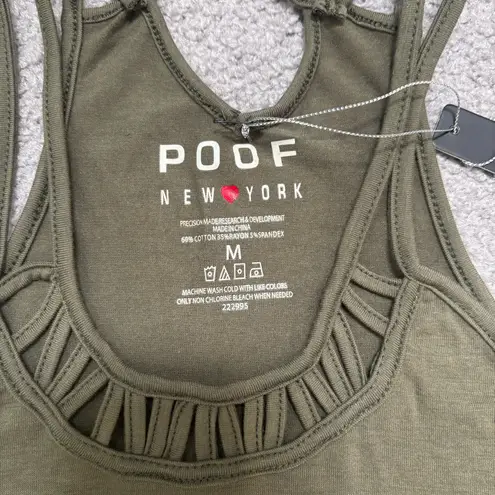Poof New York Green Cutout Tank Top