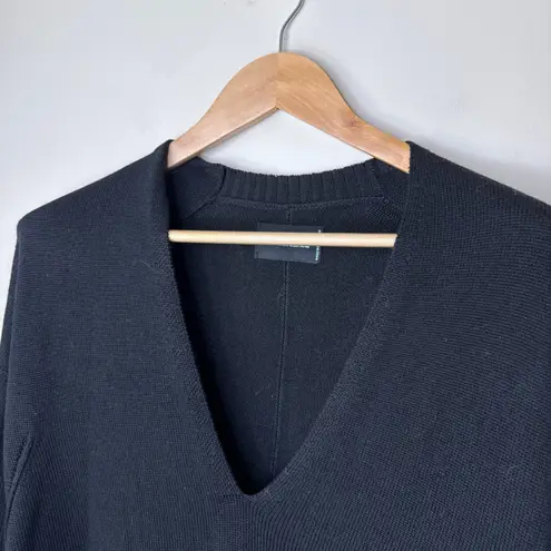 Zadig & Voltaire Deany Merino Wool Dress Medium Black Thumb Holes Oversized