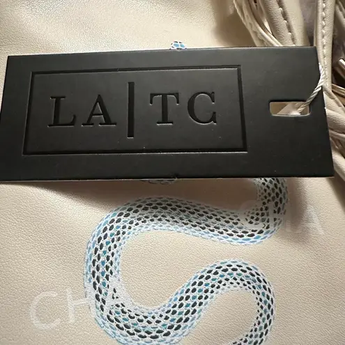 Los Angeles Apparel NWT LATC LA Trading Co. “Cha Cha Cha Nel” cream Serpent print smartphone bag