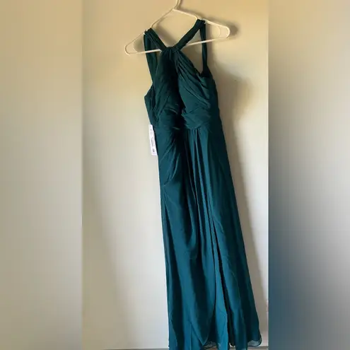 Azazie Formal Evening Gown Dress Green Size A6 NWT Bridesmaid Prom Wedding