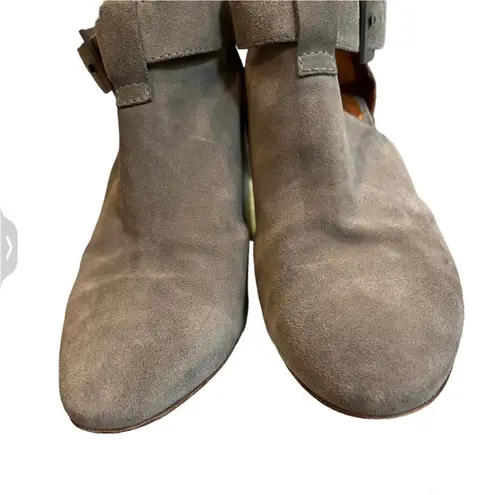 Aquatalia Freddi Suede Cutout Bootie, Ash Grey, Sz 10