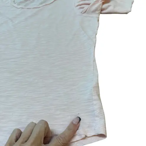 Liverpool Womens Pink Gathered Peasant Short Sleeve T-Shirt Large