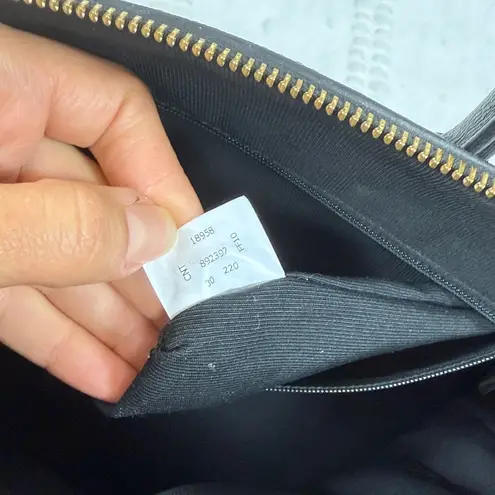 Furla Tessa Onyx Leather Tote with Gold Accents