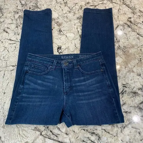 Spanx  The Slim X Straight Jean Dark‎ Wash Size 28