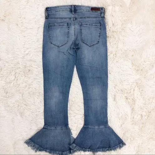 BLANK NYC NWT  Ruffle Crop Festival Jean Flared & Wide Leg Denim Cropped Denim  24