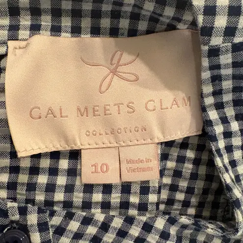 Gal Meets Glam Gingham Checkered Tiered Midi Dress 10 A-line Cottagecore Prairie