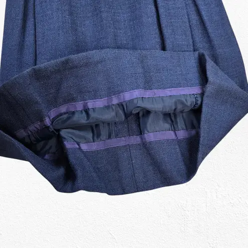 1950s Vintage Adele Simpson Navy Tweed Cape Dress – Union Made Size 6 USA Blue