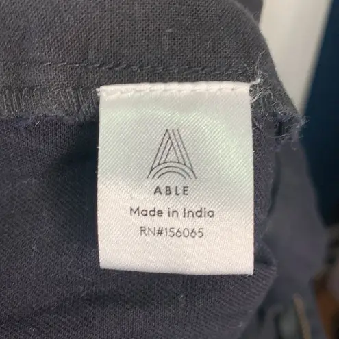 ABLE Ann Twill Straight Leg Pant In Black W