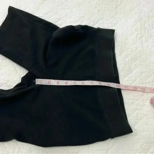 Madewell  Black Ottoman Jacquard Biker Shorts Size S