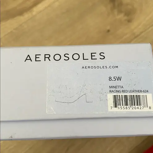 Aerosoles Comfortable MINETTA Mid-heel Pump, Racing Red Leather, Size 8.5W, NWT