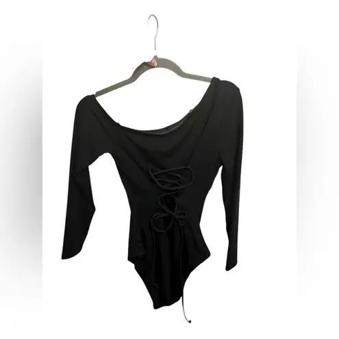 Ta3 One Shoulder LS Bodysuit Black Size M