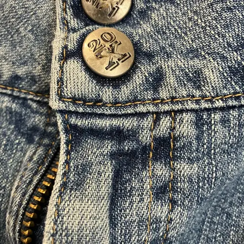 Blue Flare Wide Leg Jeans with Vintage