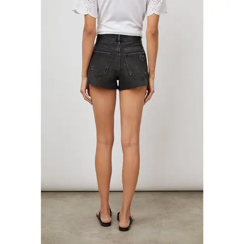 Rails Fairfax Jean Shorts Women's 23 Ash Black High Rise Cut Off Distressed NWT