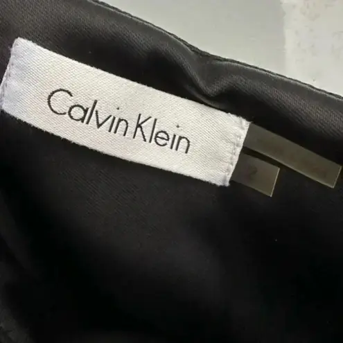 Calvin Klein  Classic Black One Shoulder Satin Timeless Formal Party Dress Size 2