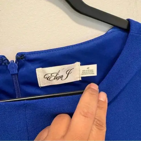 Eliza J  Dress Cobalt Blue Pockets Size 4petite