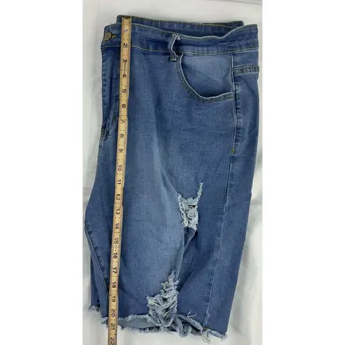 Gagele Women's Distressed Shorts Blue Size 4X