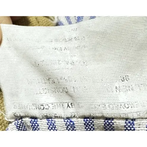 Vtg Ink Stamp Mona B Olive Canvas Vegan Leather Weekender Tote Sz XL 21x14x8