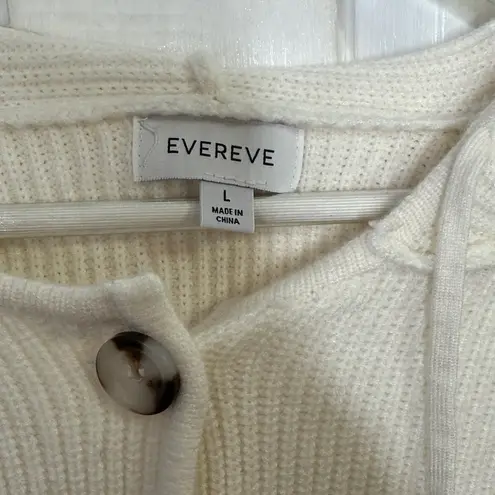 Evereve Isabel Hoodie Lady Like Knit Button Hooded Cardigan W1939 Sz L