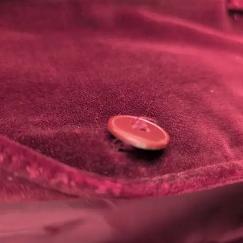 Vintage Ladies' Red Velvet Blazer Size M