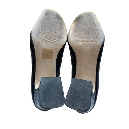 Intentionally Blank Black Faux Croc Women’s Heels Size 38 / US 7.5