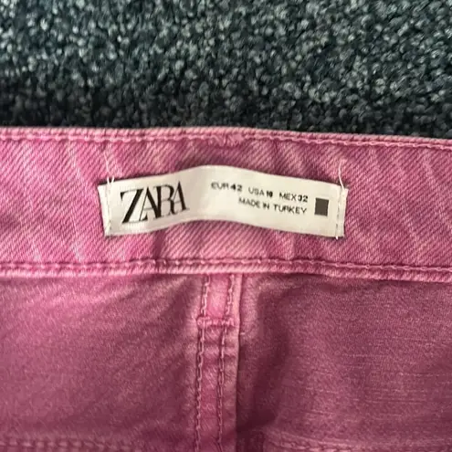 ZARA  Women Pink/Raspberry Denim Jeans