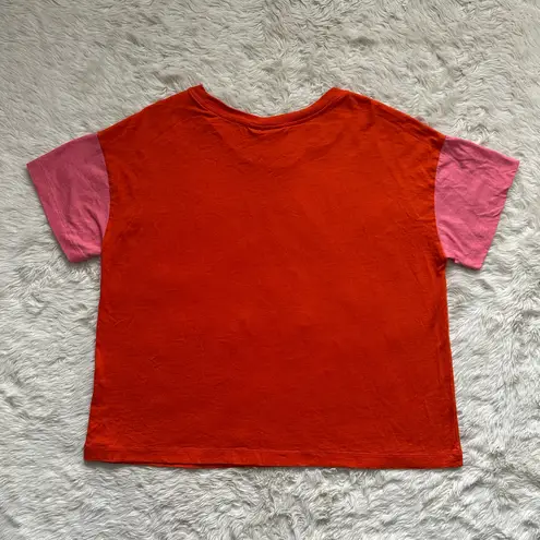 Farm Rio x Anthropologie Top Oversized Graphic Tee Short Sleeve Petite Sz LP